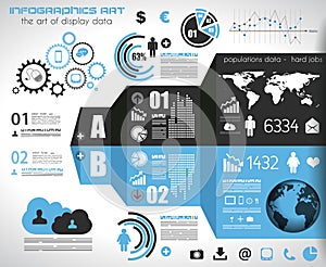 Infographic template for statistic data visualization.