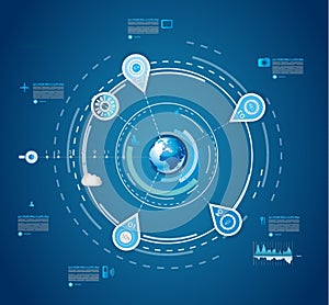 Infographic template for statistic data visualizat