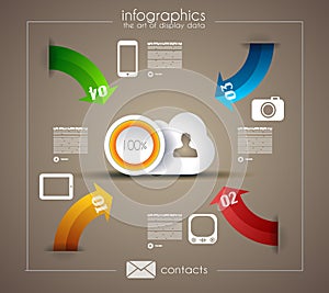 Infographic template for statistic data visualizat photo