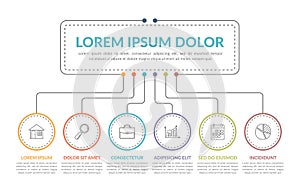 Infographic Template with 6 Steps photo