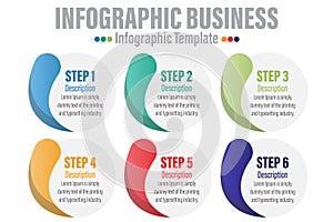 Infographic template with steps for success. presentation with line icons, organization element chart process template with