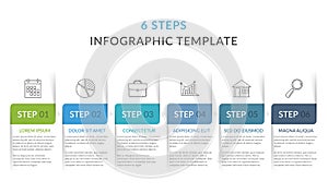 Infographic Template with 6 Steps photo