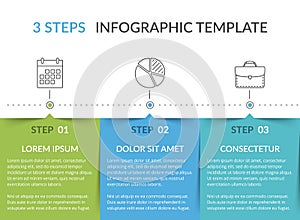 Infographic Template with 3 Steps photo