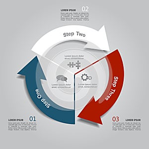 Infographic template. Vector illustration. Used for workflow layout, diagram, business step options, banner, web design.