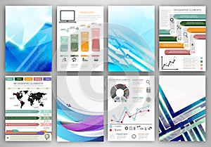 Infographic templates and abstract creative backgrounds