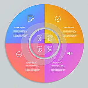 Infographic Templates in shape of circle