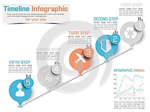 Infographic timeline elements chart and graphic