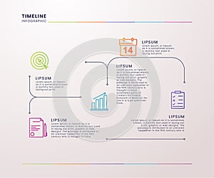 Infographic Timeline Template with 5 creative elements