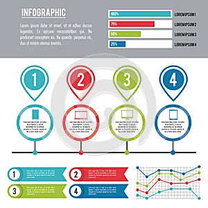 Infographic various diagrams