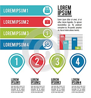 Infographic various diagrams