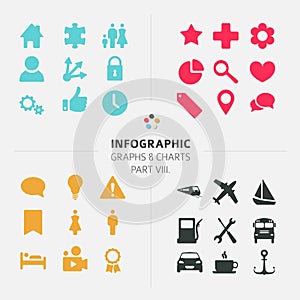 Infographic Vector icon collection