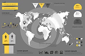 Infographic vector. World Map and Information Graphics
