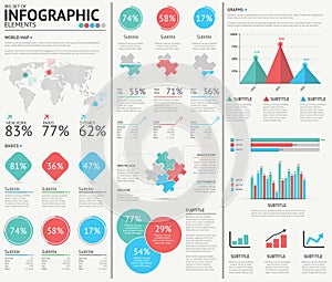 Infographic web design vector elements