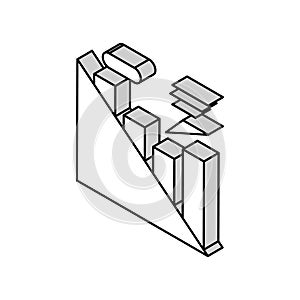 infographic work process isometric icon vector illustration