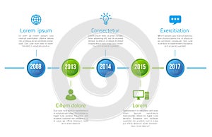 Infographics with 5 steps or options arrows vector