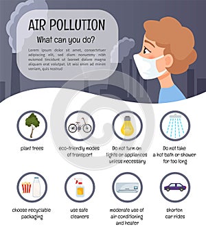 Infographics air pollution.