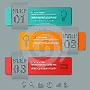 Infographics arrows templates 3 option, parts, steps. Business