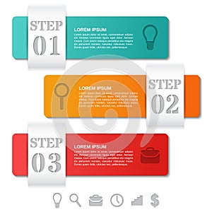 Infographics arrows templates 3 option, parts, steps. Business c