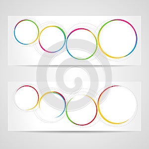 Infographics background, white circles - Facebook header