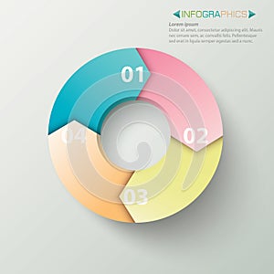 Infographics business circle template