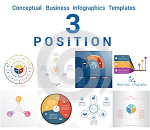 Infographics Business Conceptual Cyclic Processes Three Position