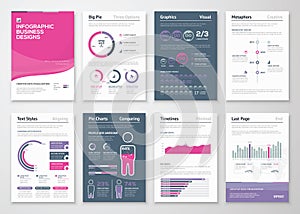 Infographics business elements and vector design illustrations