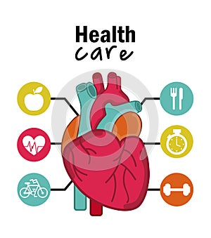 Infographics of cardiology design