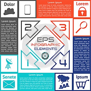 Infographics Checkerboard Options Four Choices