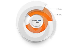 Infographics circle origami style