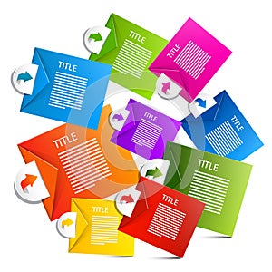 Infographics Colorful Vector Paper Labels