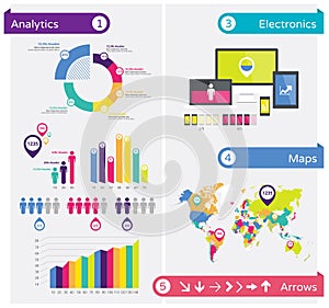 Infografias diseno elementos plantilla 