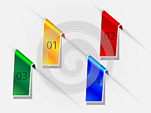 Infographics design numered banners