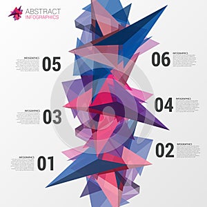 Infographics design template. Abstract triangle concept. Vector