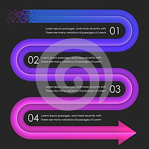 Infographics design template. Arrows