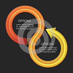 Infographics design template. Circular arrows