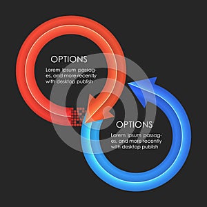 Infographics design template. Circular arrows