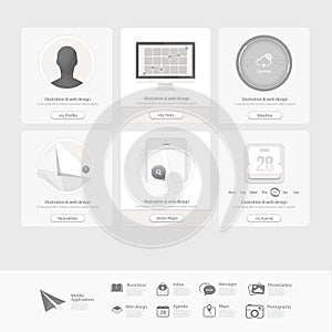 Infographics design UI Elements: Collection of col