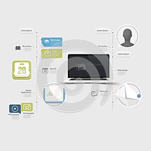 Infographics design UI Elements: Collection of col