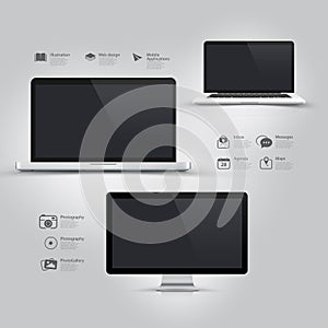 Infographics Design UI Elements: Informatic equipm