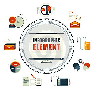 Infographics element. one day of salary people concept.