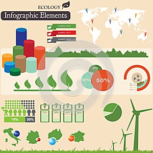 Infographics elements. Ecology