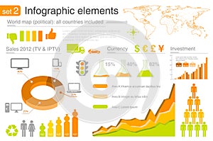 Infografias elementos iconos 