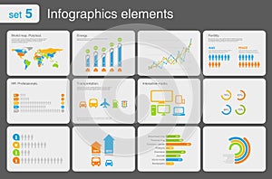 Infographics elements with icons photo