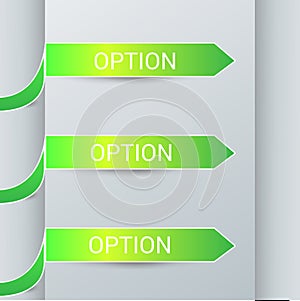 Infographics elements options labels design Vector