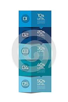 Infographics Elements. Square tab, flowchart, box diagram.