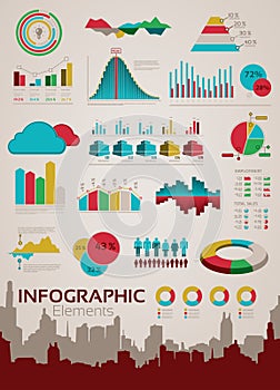 Infographics elements and statistics