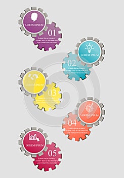 Infographics four steps of figures