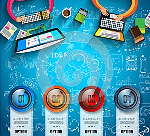 Infographics modern template to classify data and information