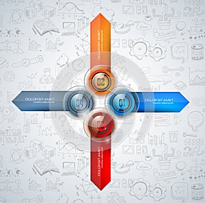 Infographics modern template to classify data and informations