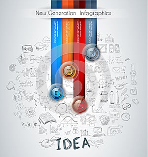 Infographics modern template to classify data and informations photo